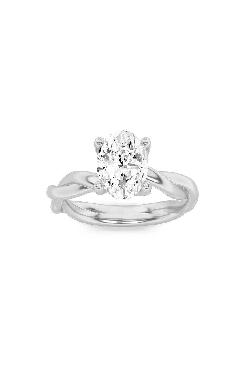 14K White Gold Ring KJ01060R.OV-1.5-21F