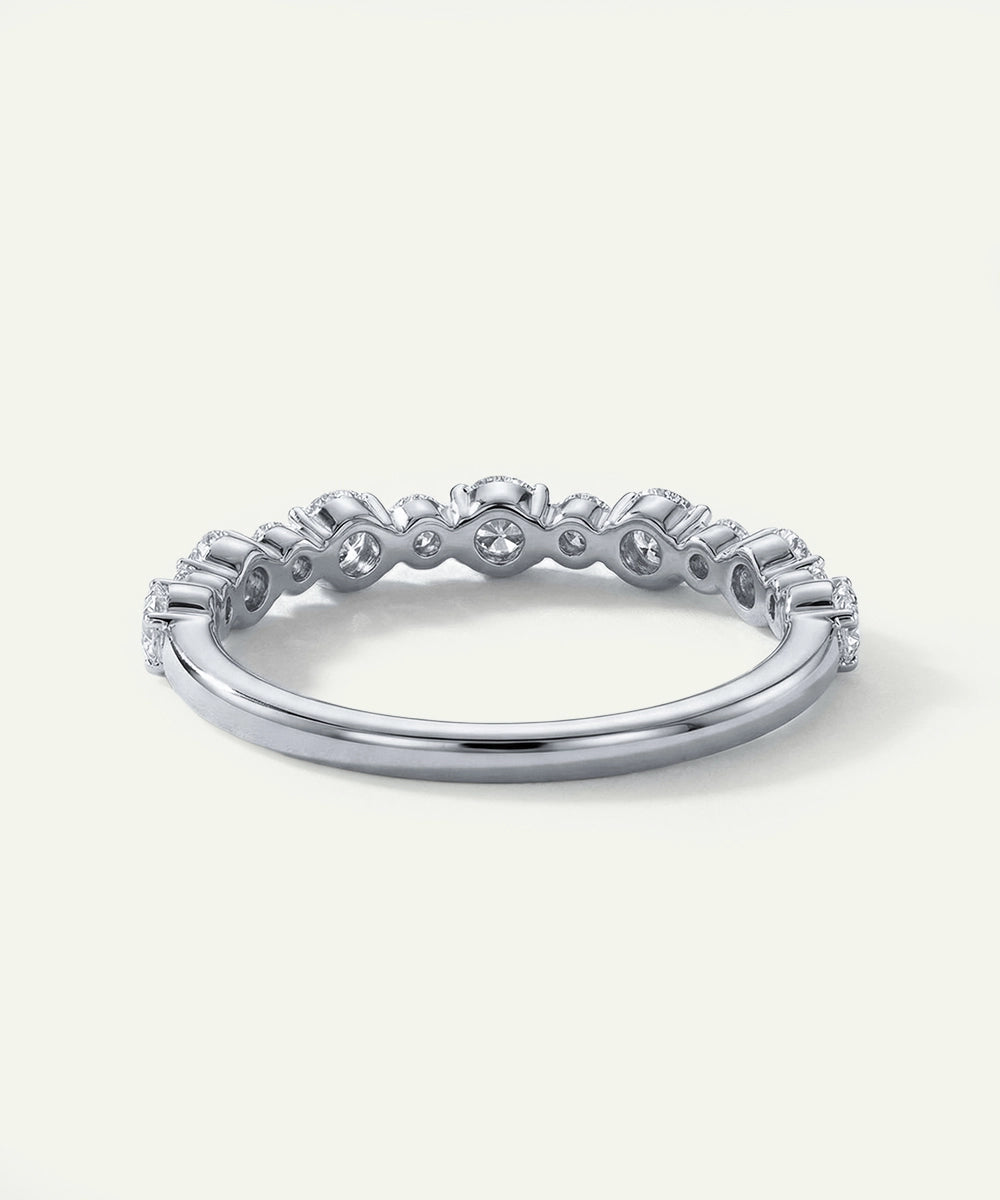 Bella by Ovani® Lab-grown Diamond Round Scalloped Fashion Band - 0.50 Ct. T.W.