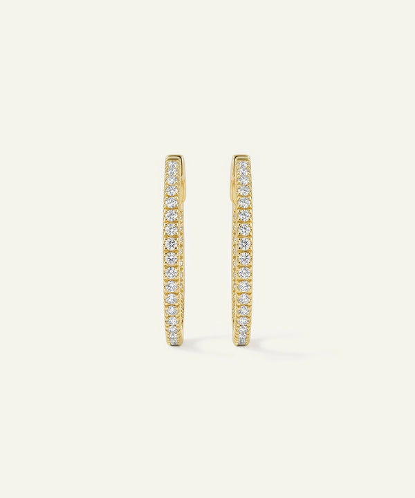 Bella by Ovani® Lab-grown Diamonds In and Out Hoops-2 Ct. T.w.