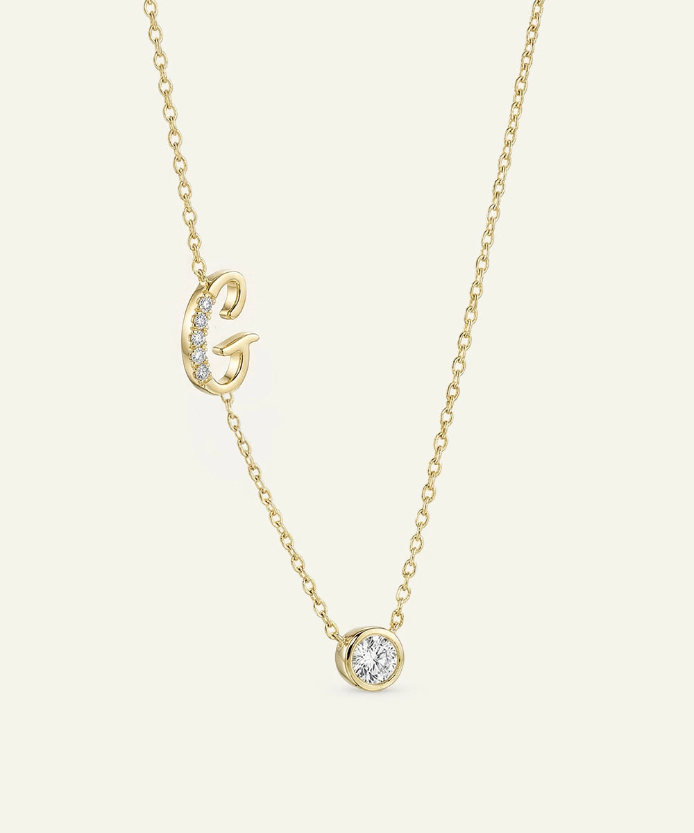 Bella by Ovani® Lab-grown Diamond Letter G Initial Pendant - 0.30 Ct. T.W.