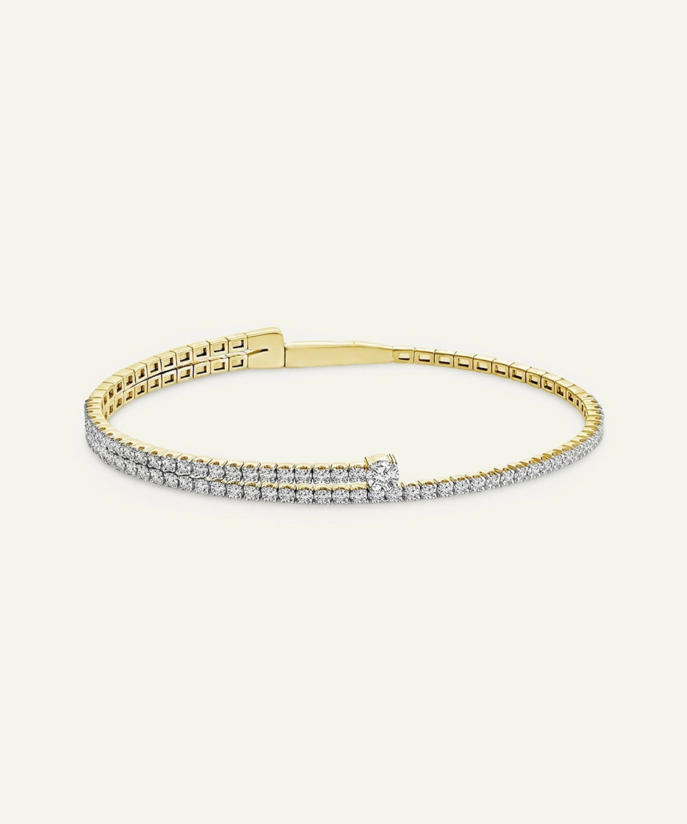 Bella by Ovani® Lab-grown Diamond Round Bangle - 2 Ct. T.W.