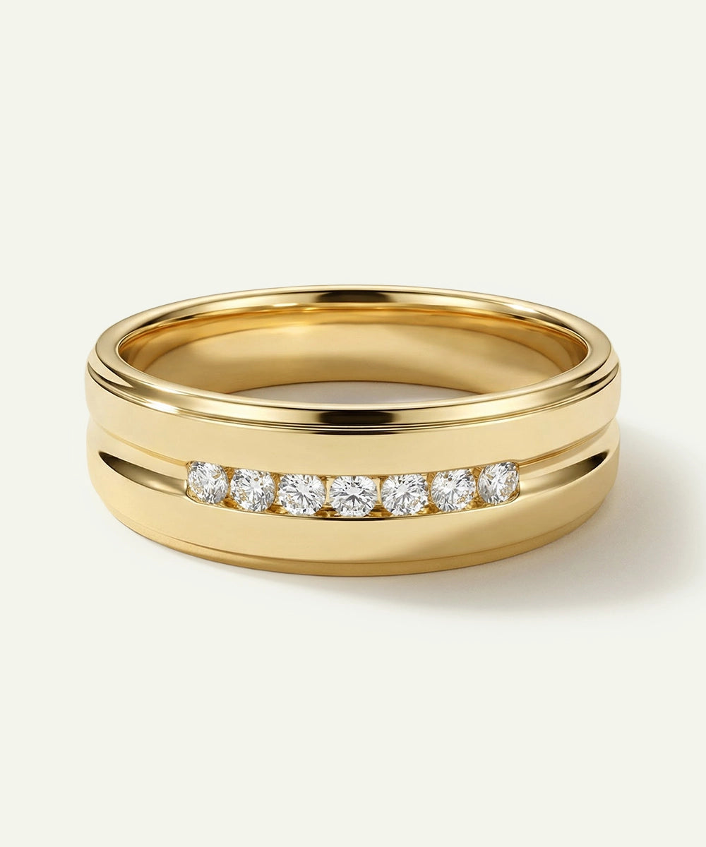 Ovani® Diamond Accent 7-Stone Men's Band - 0.25.Ct. T.W.