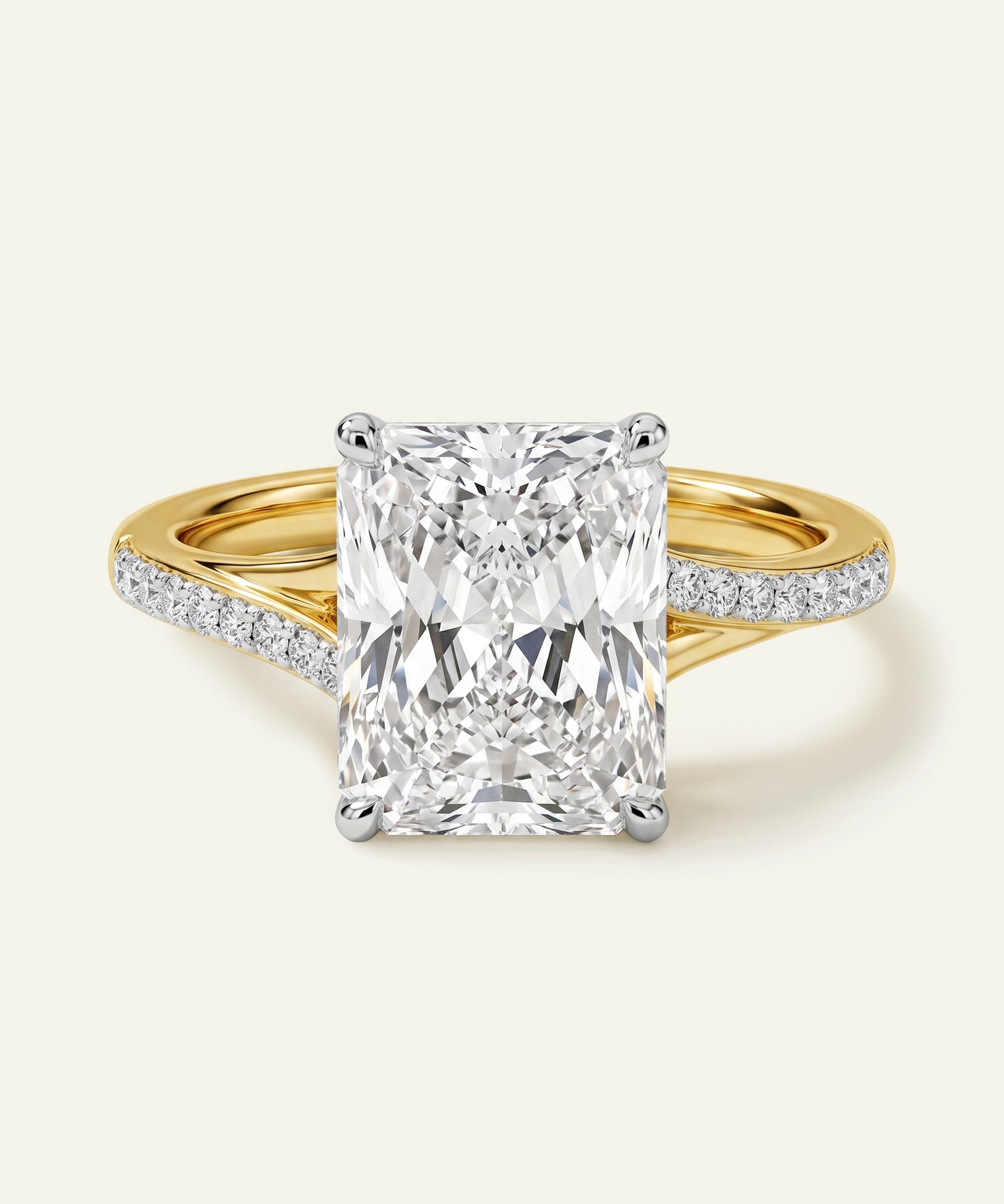 Novello Lab-grown Diamond Radiant Bridal Set - 3.58 Ct. T.W.