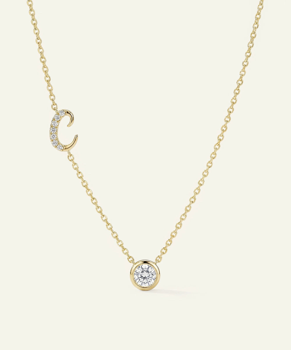 Bella by Ovani® Lab-grown Diamond Letter C Initial Pendant - 0.30 Ct. T.W.