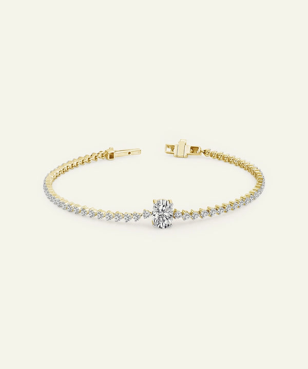 Bella by Ovani® Lab-grown Diamond Oval Solitaire Tennis Bracelet 2.30 Ct. T.w.