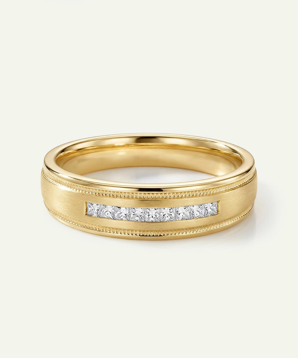Ovani® Diamond Channel-Set Men's Band - 0.25 Ct. T.W.