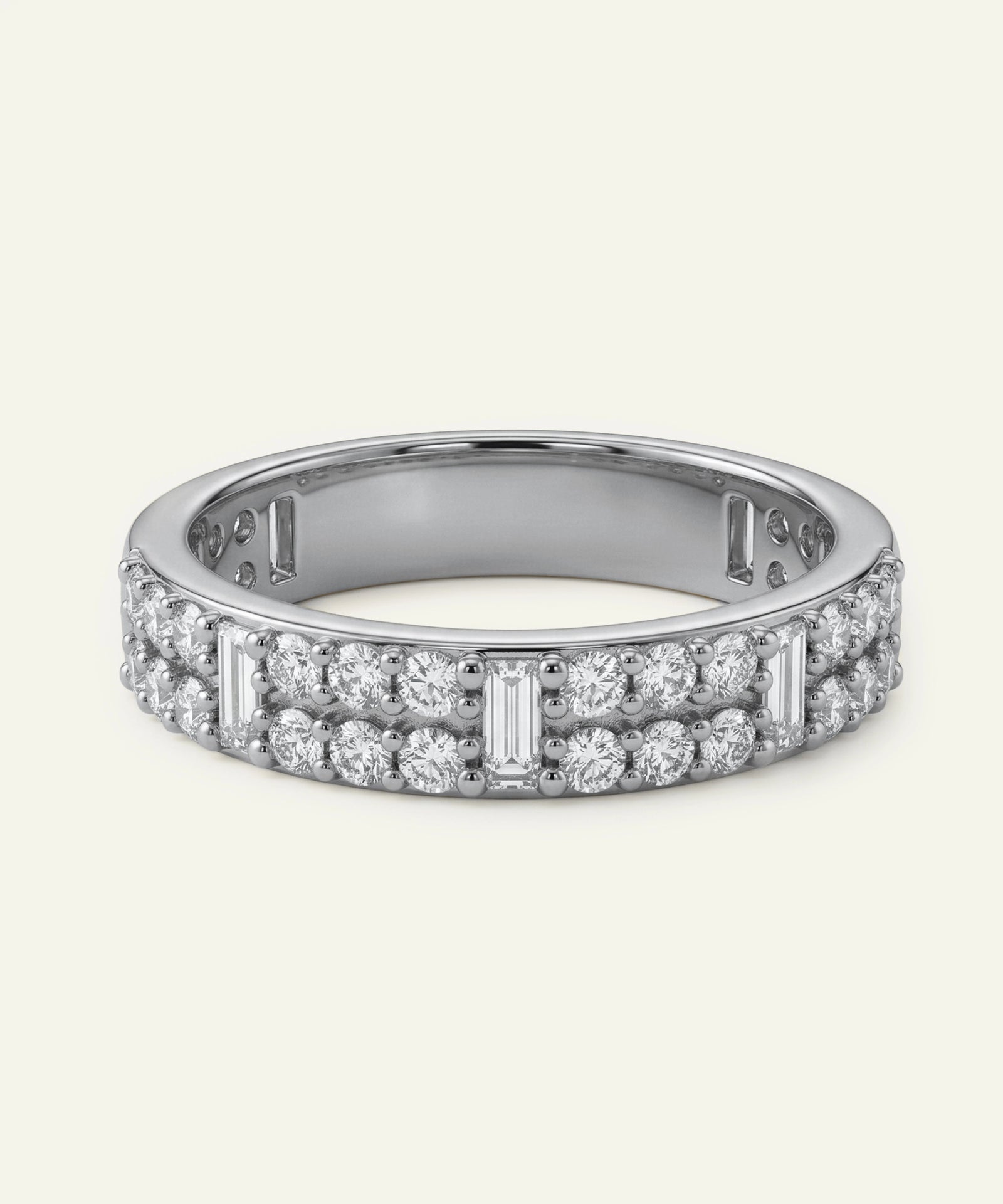 Diamond ring with a white background