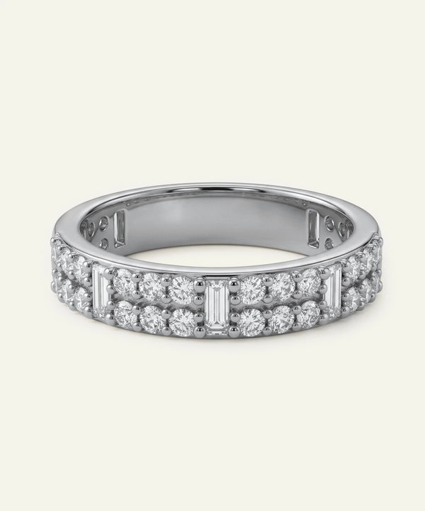 Diamond ring with a white background