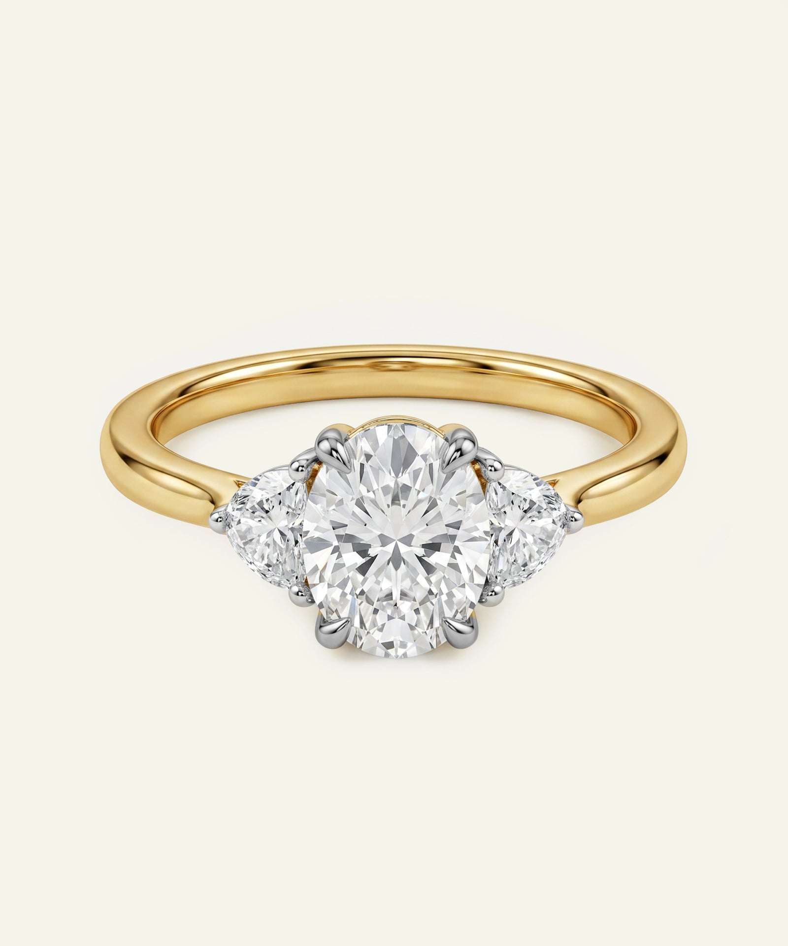 Novello Lab-grown Diamond Oval Bridal Ring - 1.41 Ct. T.W.