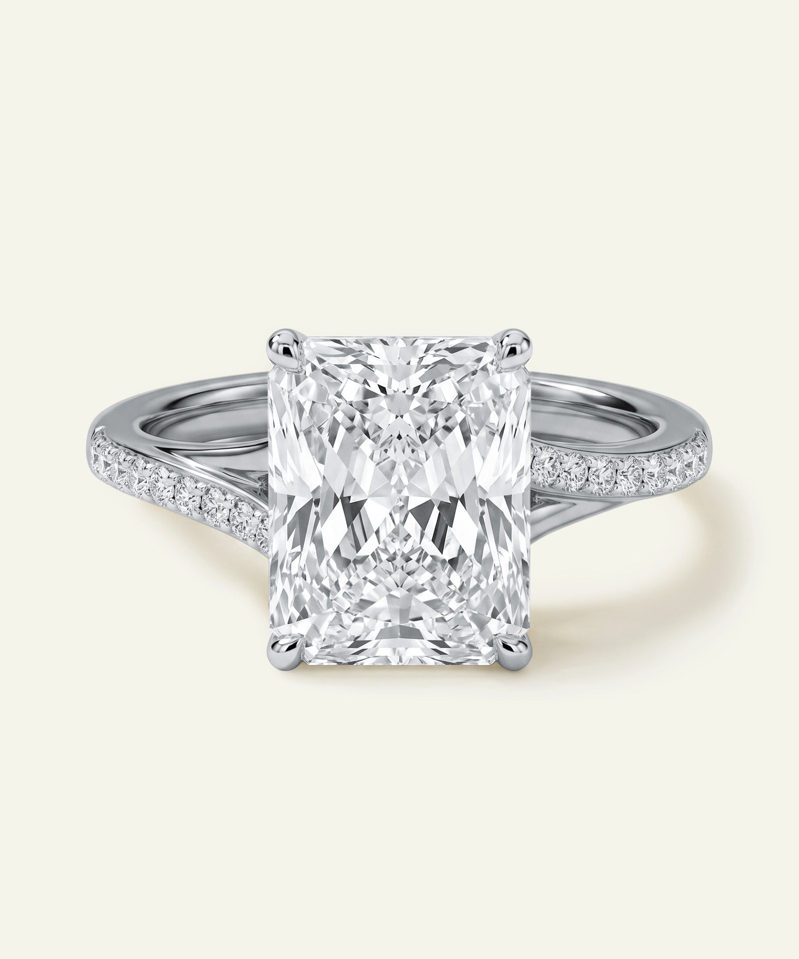 Novello Lab-grown Diamond Radiant Bridal Set - 3.58 Ct. T.W.
