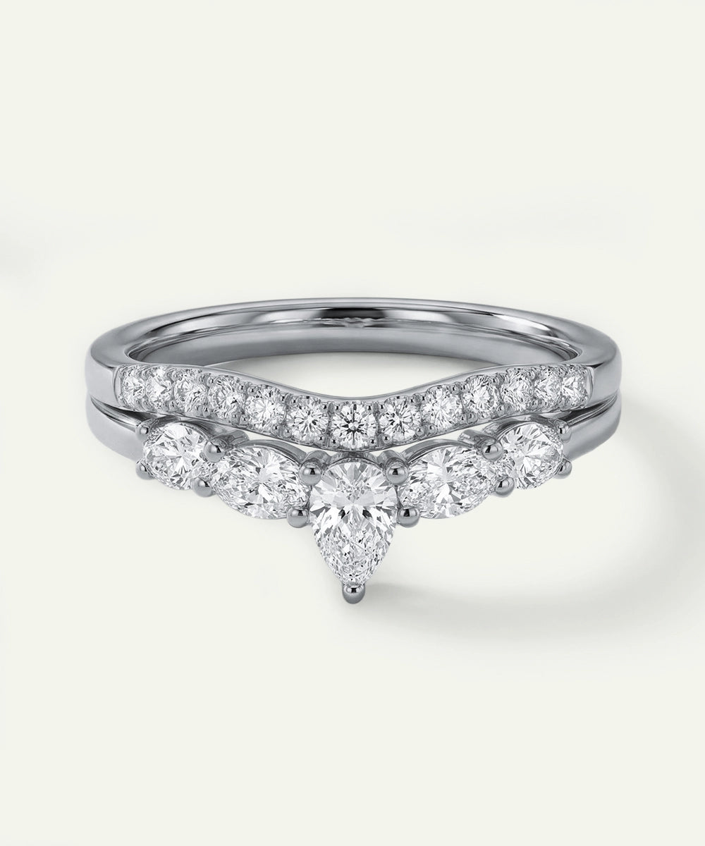 Diamond ring with a white background