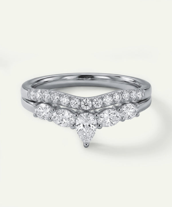 Diamond ring with a white background