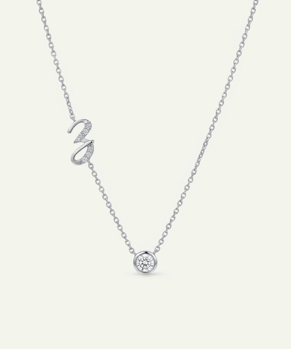Bella by Ovani® Lab-grown Diamond Letter Z Initial Pendant - 0.30 Ct. T.W.