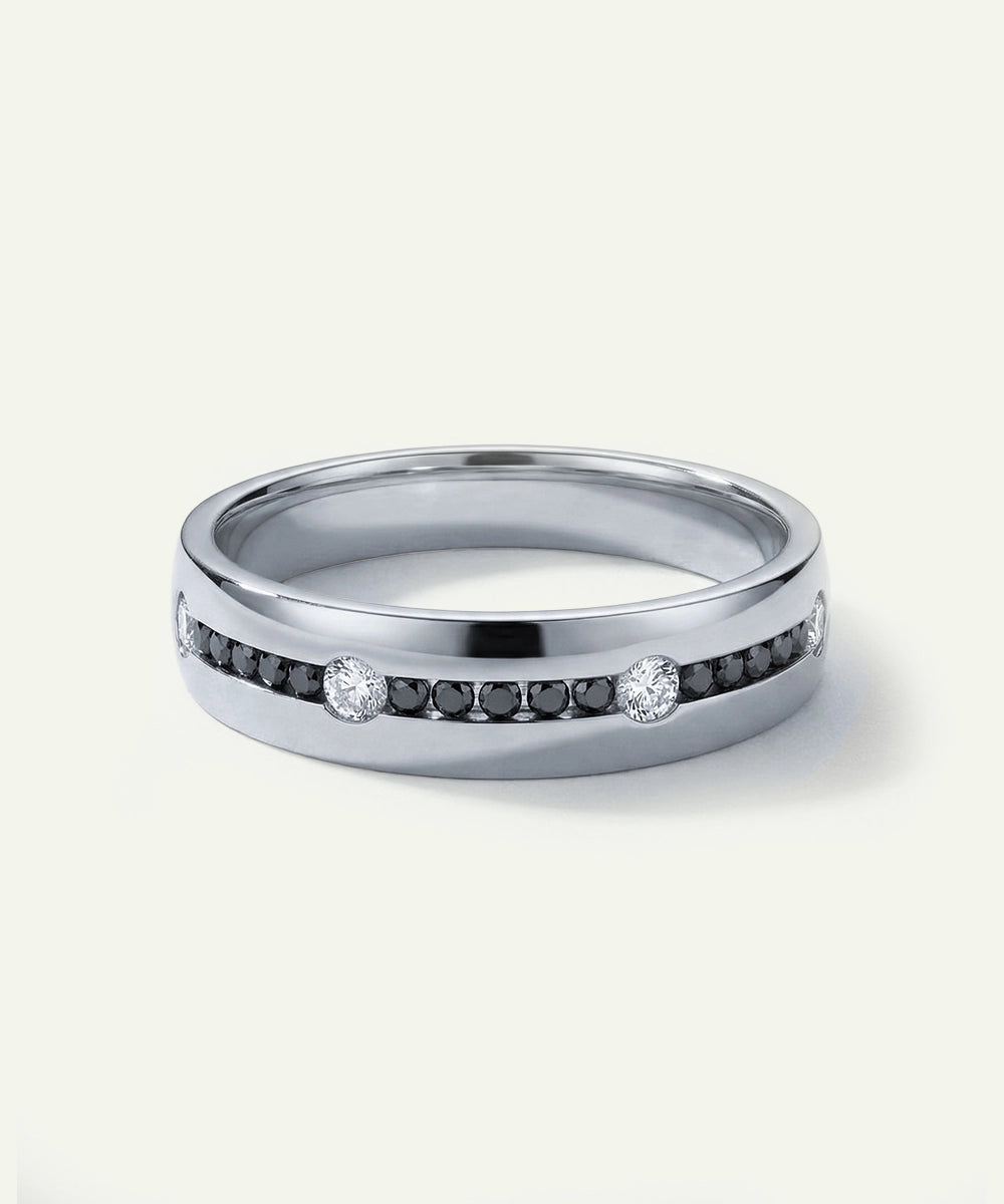 Ovani® Black Diamond Alternating Men's Band - 0.33 Ct. T.W.