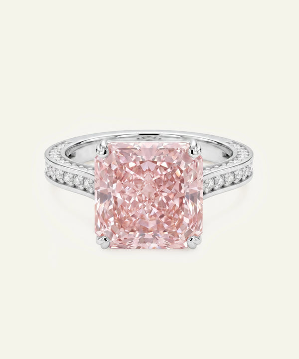 Ovani® Lab-grown Pink Diamond Princess Bridal Ring -  4 Ct. T.W.
