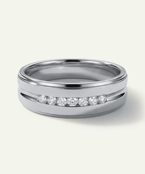 Ovani® Diamond Accent 7-Stone Men's Band - 0.25.Ct. T.W.