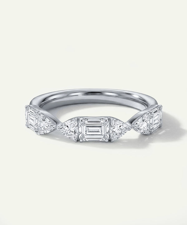Diamond ring with a white background