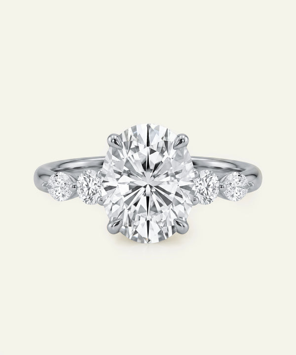 Diamond ring with a white background