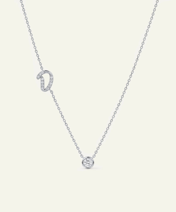 Bella by Ovani® Lab-grown Diamond Letter D Initial Pendant - 0.30 Ct. T.W.