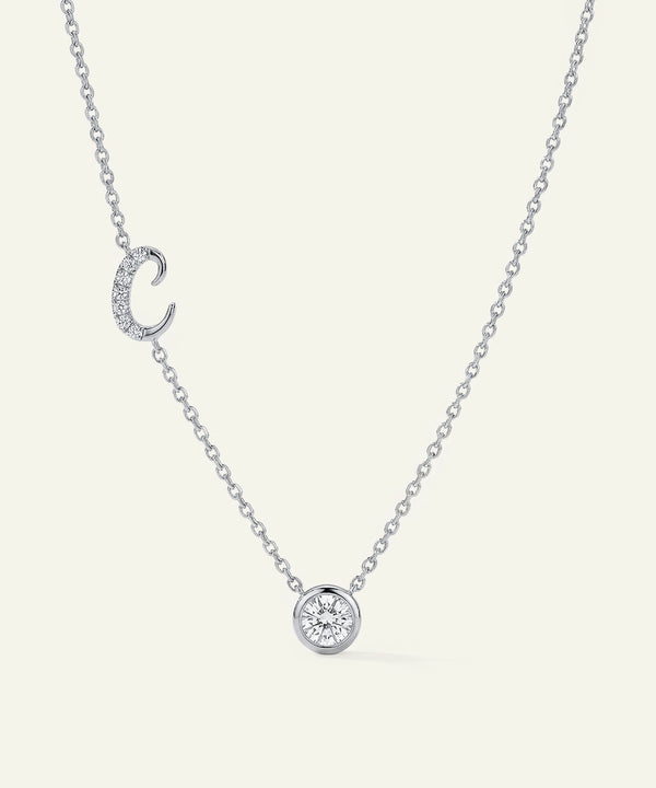 Bella by Ovani® Lab-grown Diamond Letter C Initial Pendant - 0.30 Ct. T.W.