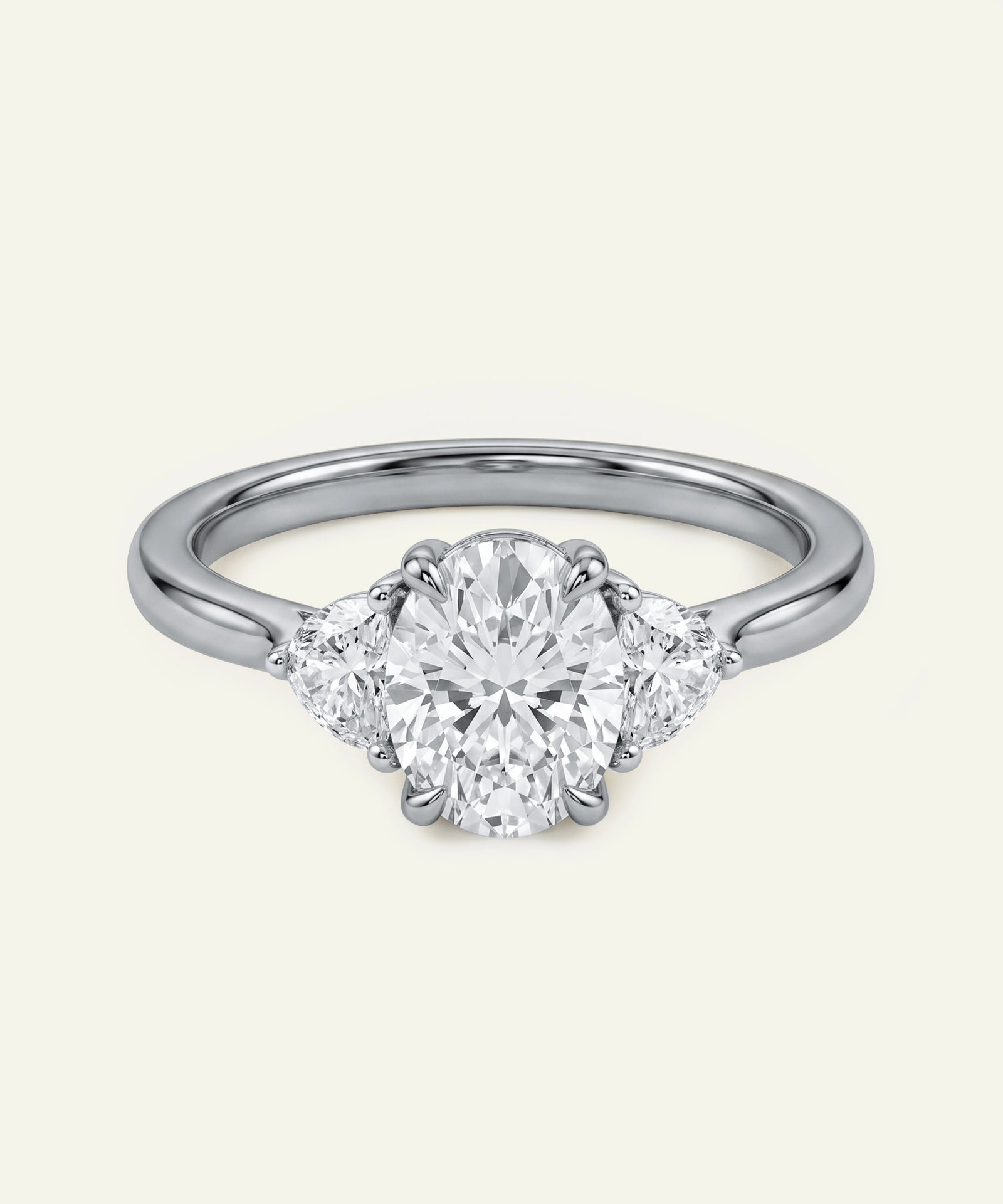 Novello Lab-grown Diamond Oval Bridal Ring - 1.41 Ct. T.W.