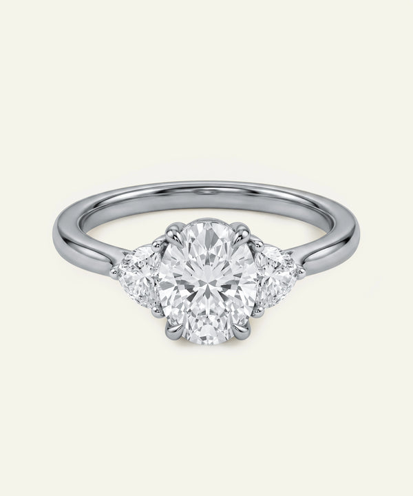 Novello Lab-grown Diamond Oval Bridal Ring - 1.41 Ct. T.W.