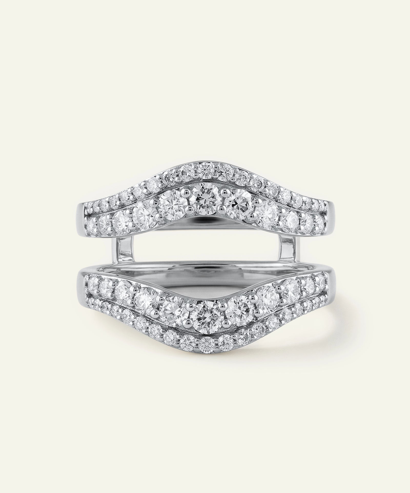 Diamond ring with a white background