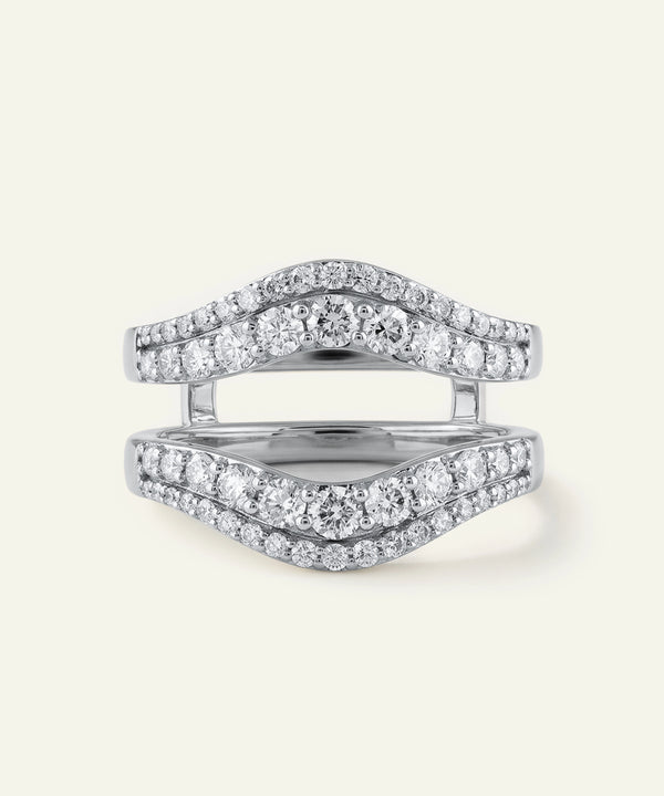 Diamond ring with a white background