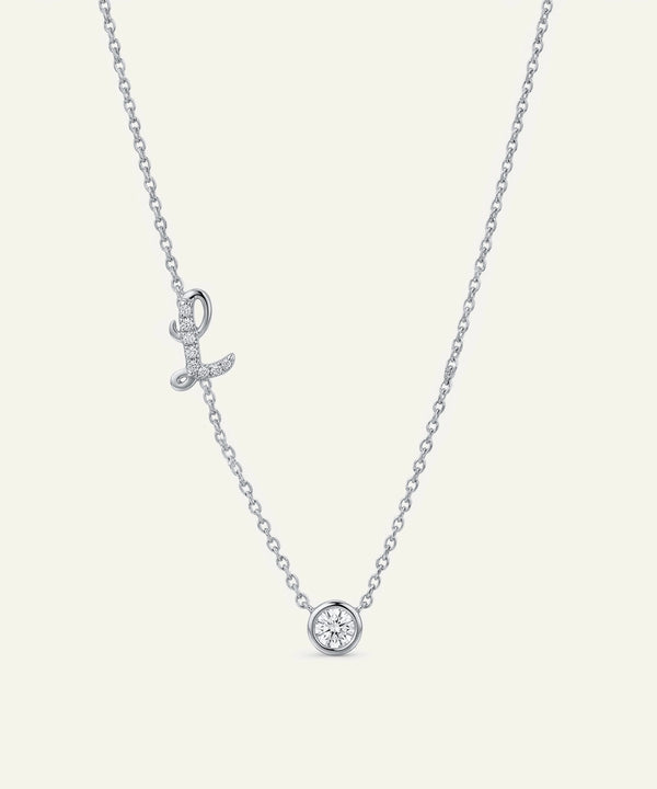 Bella by Ovani® Lab-grown Diamond Letter L Initial Pendant - 0.30 Ct. T.W.