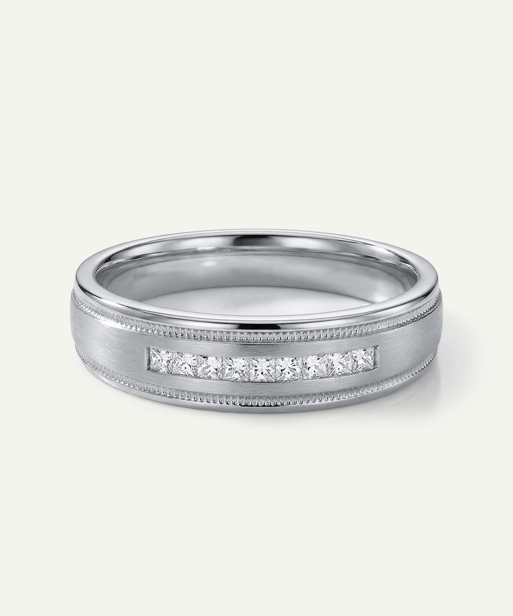 Ovani® Diamond Channel-Set Men's Band - 0.25 Ct. T.W.