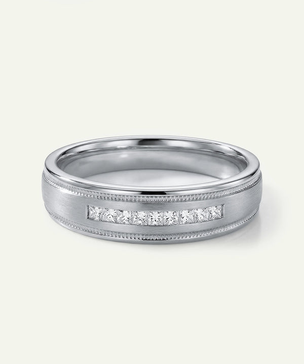 Ovani® Diamond Channel-Set Men's Band - 0.25 Ct. T.W.