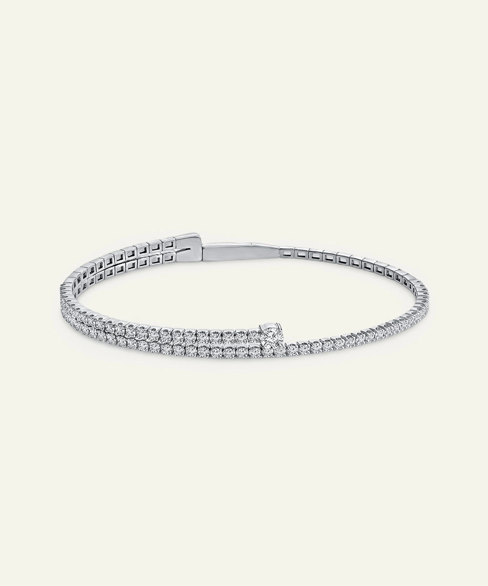 Bella by Ovani® Lab-grown Diamond Round Bangle - 2 Ct. T.W.