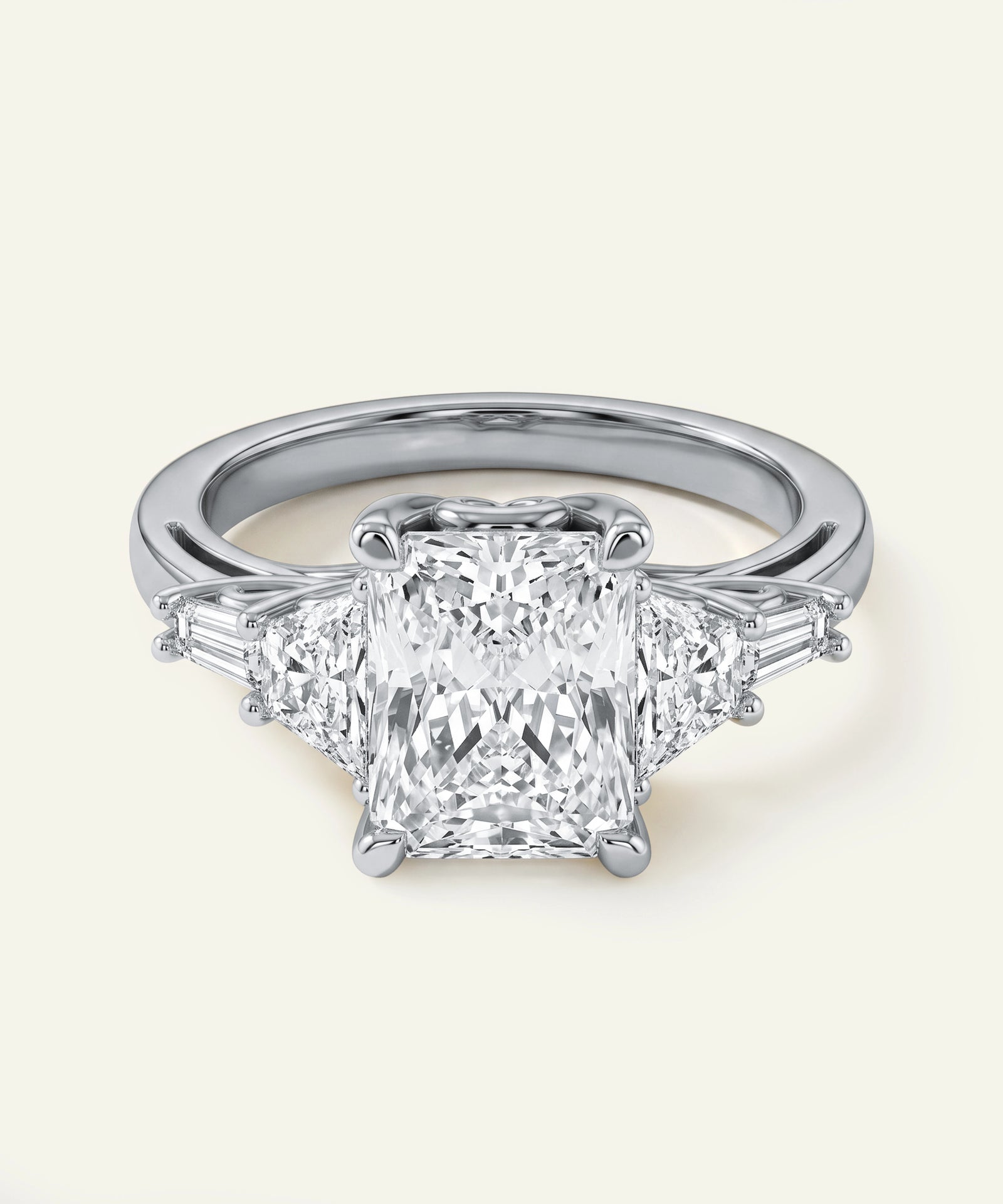 Diamond ring with a white background
