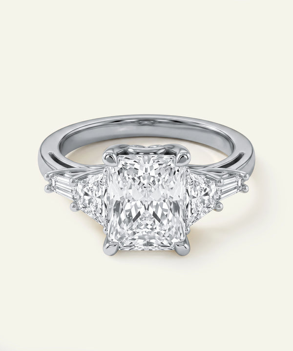Diamond ring with a white background