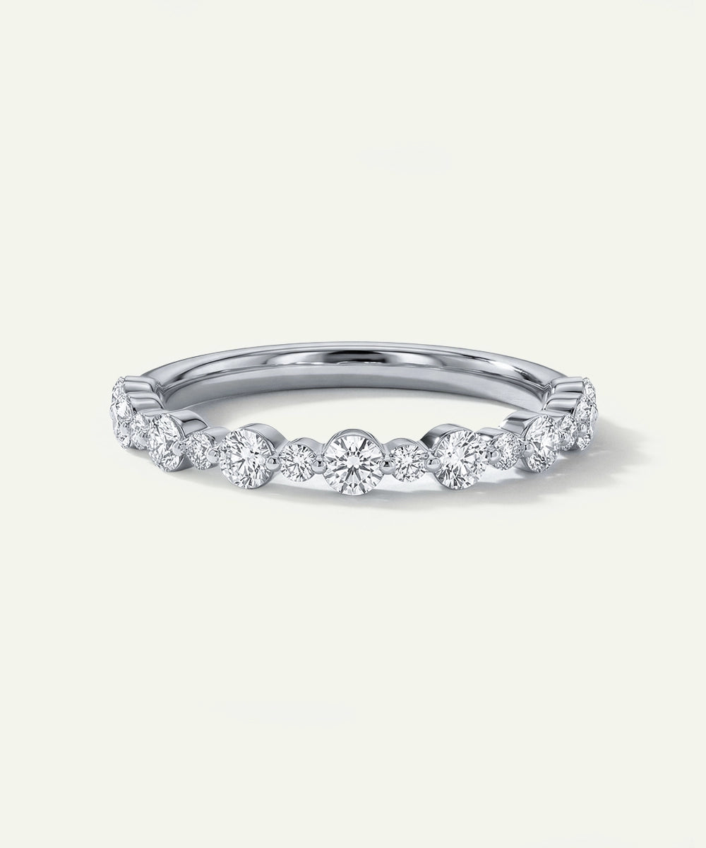 Bella by Ovani® Lab-grown Diamond Round Scalloped Fashion Band - 0.50 Ct. T.W.