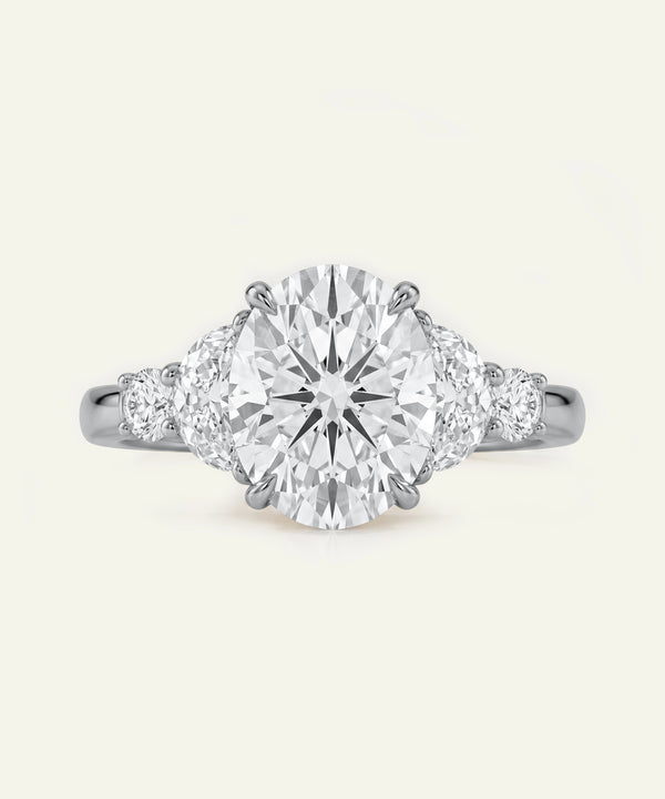 Novello Lab-grown Diamond Oval Bridal Ring - 3.10 Ct. T.W.