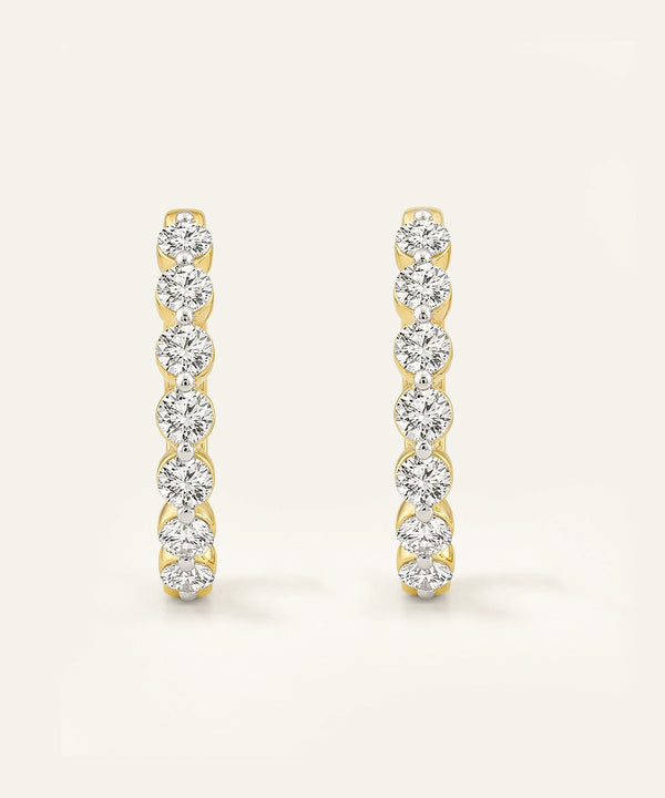 Bella by Ovani® Lab-grown Diamond Inside-Out Hoops - 2.10 Ct. T.W.