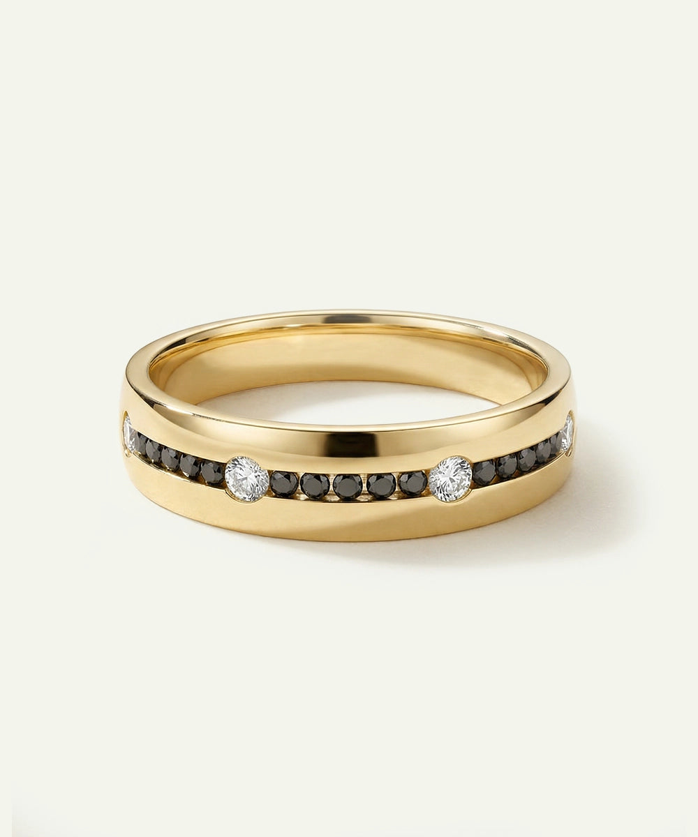 Ovani® Black Diamond Alternating Men's Band - 0.33 Ct. T.W.
