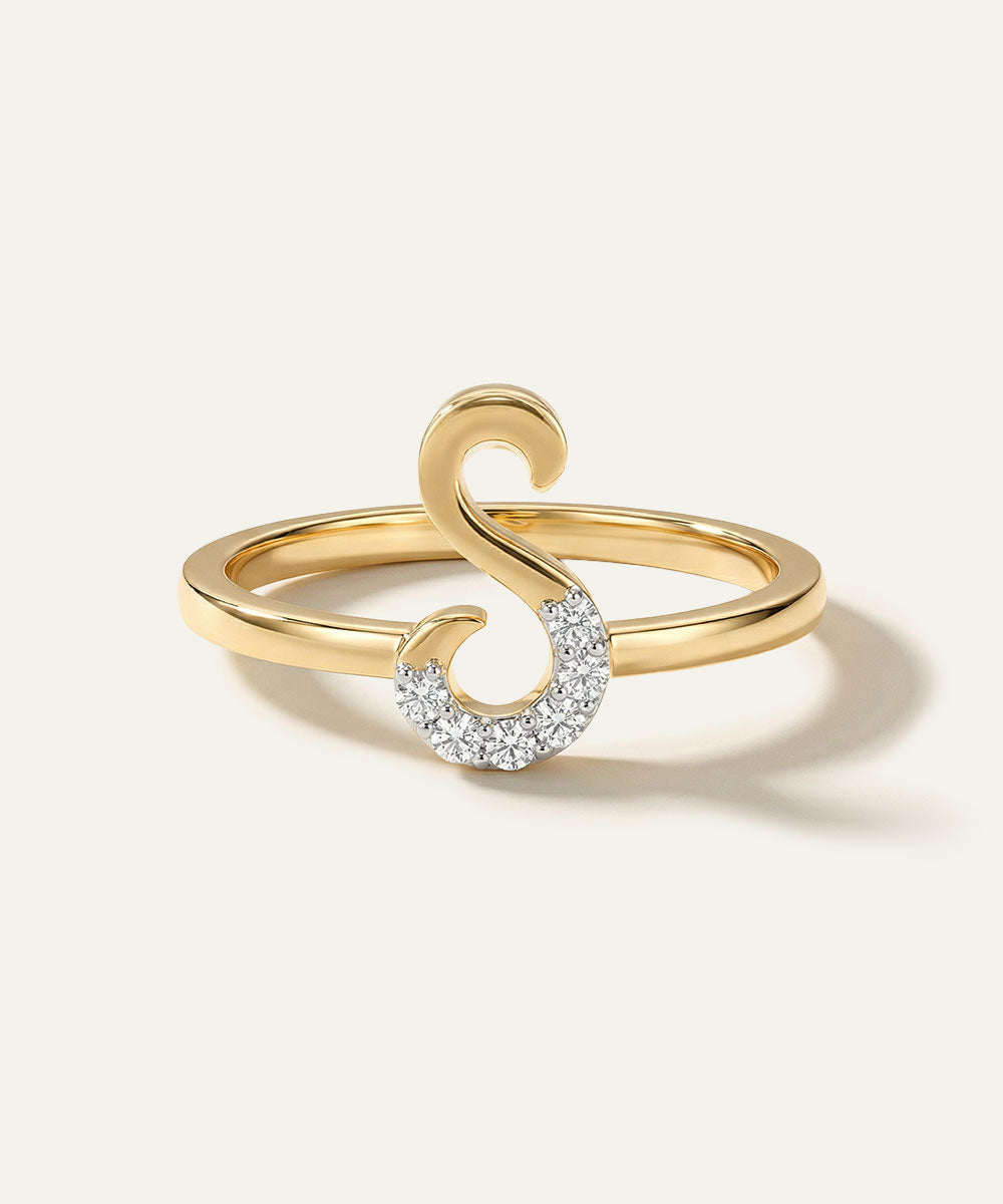 Love Spell® Lab-grown Diamond Letter S Initial Ring - 0.10 Ct. T.W.