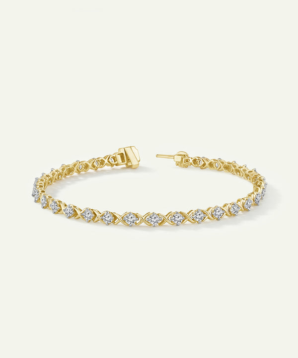 Novello Lab-grown Diamond Women's X-Link Tennis Bracelet 3 Ct. T.W.