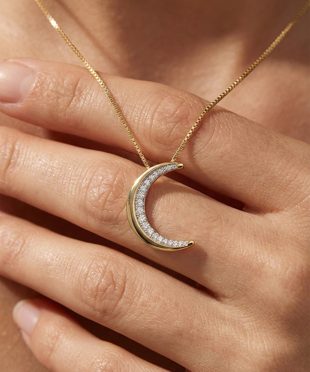 Bella By Ovani® Lab-grown Diamond Moon Pendant - 0.50 Ct. T.W.