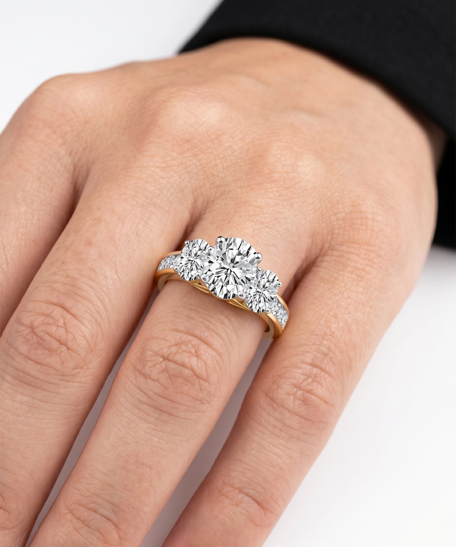 Novello Lab-grown Diamond Oval Bridal Ring - 3.08 Ct. T.W.