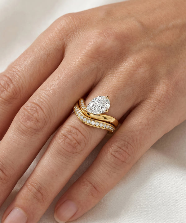 Ovani® Lab-grown Diamond Pear Wave Bridal Set - 2.57 Ct. T.W.