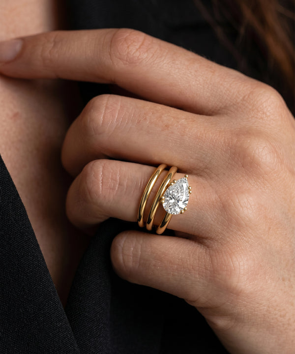 Ovani® Lab-grown Diamond Pear Spiral Wrap Ring -  2.11 Ct. T.W.