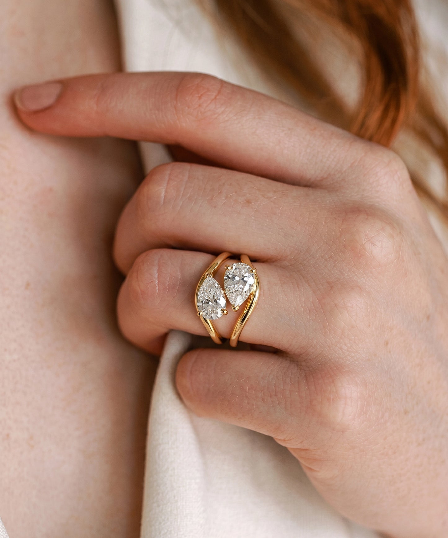 Ovani® Lab-grown Diamond Pear and Marquise Ring -  2.67 Ct. T.W.