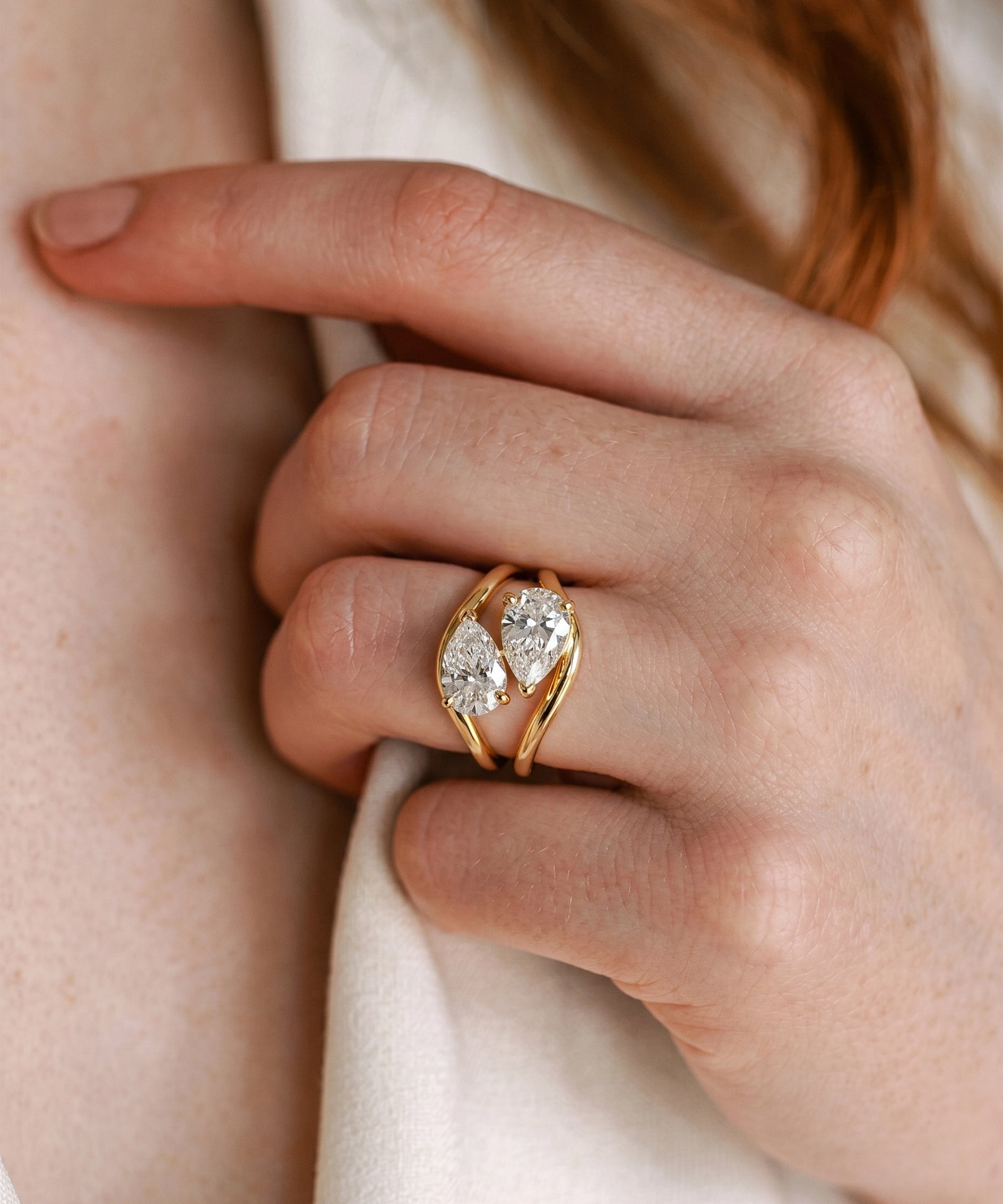Ovani® Lab-grown Diamond Pear and Marquise Ring -  2.67 Ct. T.W.