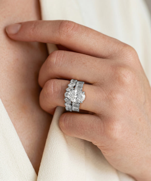 Ovani® Lab-grown Diamond Princess Bridal Set -  7.08 Ct. T.W.
