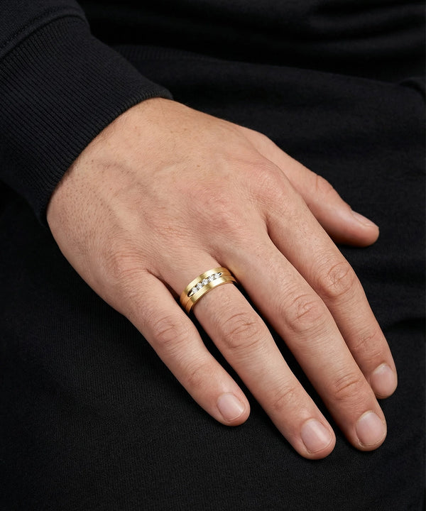 Ovani® Diamond Accent 5-Stone Men's Band - 1.Ct. T.W.