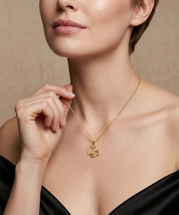 Love Spell® Lab-grown Diamond Baby Feet Heart Pendant - 0.10 Ct. T.W.