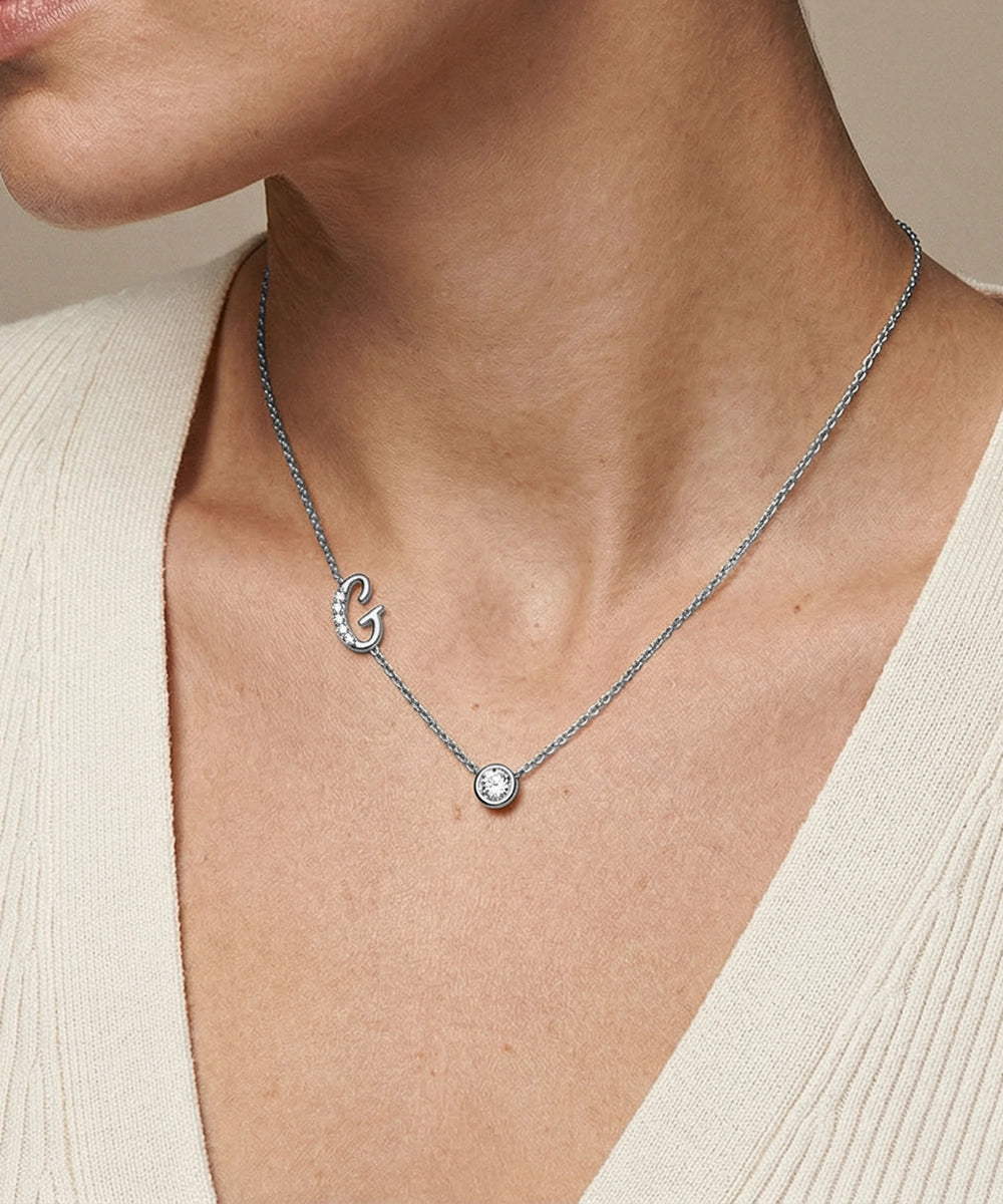 Bella by Ovani® Lab-grown Diamond Letter G Initial Pendant - 0.30 Ct. T.W.